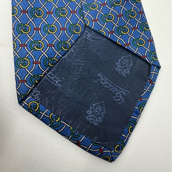 Gucci vintage tie blue - Picture 4 of 8